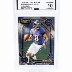 2024 Panini Select - Club Level Lamar Jackson #227 Silver Prizm