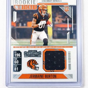 2024 Panini Contenders Jermaine Burton Rookie Ticket Patch Bengals Variation