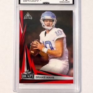 Drake Maye 2023 Leaf Draft Red SP Rookie #B24 CCG 10 Gem Mint