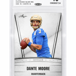 Dante Moore 2023 Leaf Draft Rookie Silver PRS33 – PGI Gem Mint 10 – Graded RC